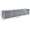 vidaXL Arriate de acero galvanizado gris 400x80x45 cm