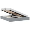 vidaXL Cama con almacenamiento Gris Claro 193 x 203 cm Tela