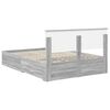 vidaXL Estructura de cama con cabecera Gris Sonoma 150 x 200 cm