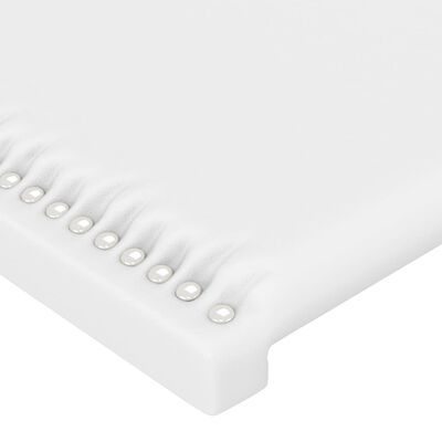 vidaXL Cabecero con LED cuero sintético blanco 80x5x78/88 cm