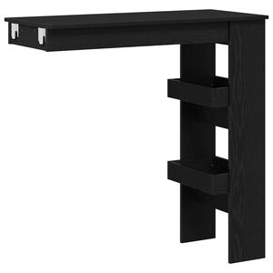 vidaXL Mesa de Bar de Pared Roble Negro 102 x 45 x 103,5 cm
