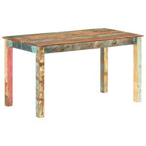 vidaXL Mesa de comedor de madera maciza reciclada 140x70x76 cm