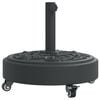 vidaXL Base sombrilla redonda ruedas para m&aacute;stiles &Oslash;38 / 48 mm 27 kg