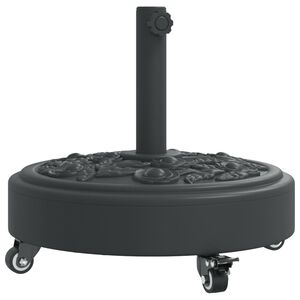 vidaXL Base sombrilla redonda ruedas para m&aacute;stiles &Oslash;38 / 48 mm 27 kg