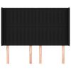 vidaXL Cabecero con orejas de tela negro 147x16x118/128 cm