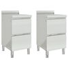 vidaXL Armarios de cocina comerciales con 2 cajones (2 unidades, 50 x 60 x 96 cm)