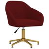vidaXL Sillas de comedor giratorias 2 unidades terciopelo rojo tinto
