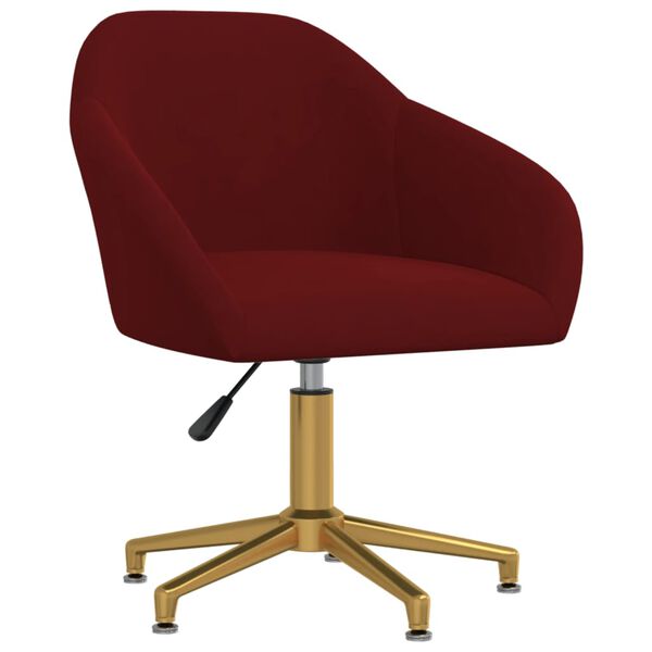 vidaXL Sillas de comedor giratorias 2 unidades terciopelo rojo tinto