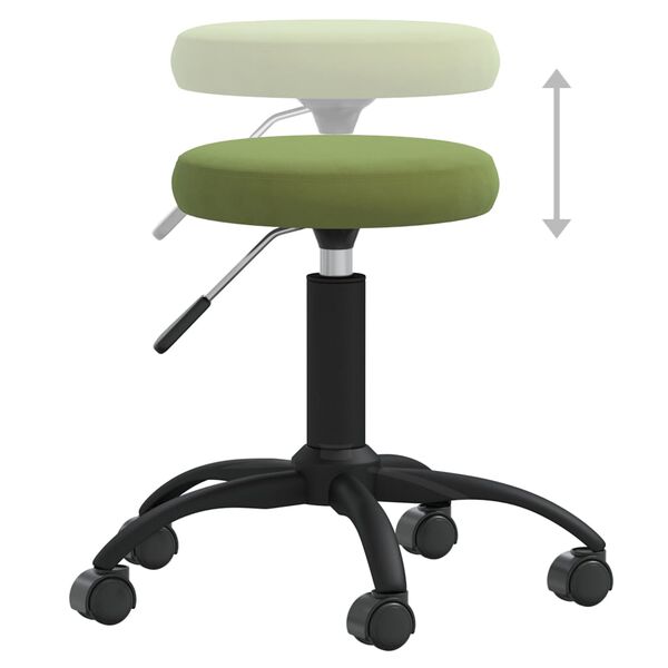 vidaXL Silla de comedor de terciopelo verde claro