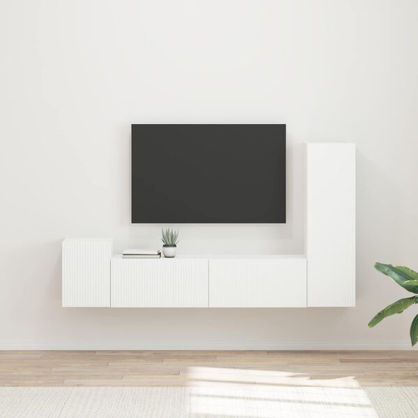 vidaXL Conjunto de mueble de TV 4 pcs Madera de ingenier&iacute;a