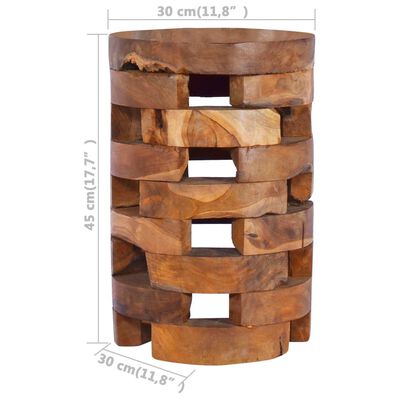 vidaXL Mesita de noche de madera maciza de teca 30x30x45 cm
