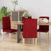 vidaXL Sillas de comedor 4 unidades de tela rojo tinto