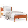 vidaXL Estructura de cama sin colch&oacute;n madera maciza marr&oacute;n 75x190 cm