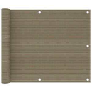 vidaXL Toldo para balc&oacute;n HDPE gris taupe 75x300 cm