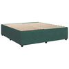 vidaXL Cama box spring con colch&oacute;n terciopelo verde oscuro 200x200 cm