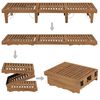 vidaXL Tumbona plegable con cojín madera maciza de acacia