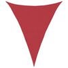 vidaXL Toldo de vela rojo HDPE 160 g/m&sup2; 4x5x5 m