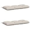 vidaXL Cojines para bancos VIANEN 2 uds. 100% Poli&eacute;ster Blanco