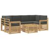 vidaXL Conjunto de sof&aacute;s de exterior 7 pcs Blanco y Antracita