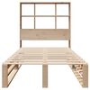 vidaXL Cama con estanter&iacute;a sin colch&oacute;n madera maciza 90x200 cm