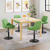 vidaXL Sillas de comedor giratorias 4 unidades terciopelo verde claro