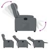 vidaXL Sill&oacute;n reclinable de cuero sint&eacute;tico gris
