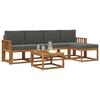 vidaXL Conjunto de sof&aacute;s de exterior 6 pcs Natural y Antracita
