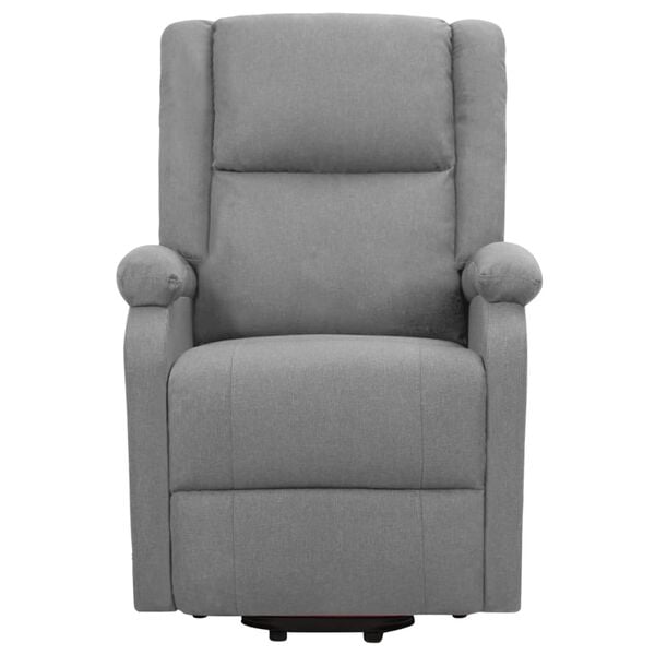 vidaXL Sillón de masaje elevable tela gris claro