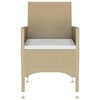 vidaXL Set de comedor de jard&iacute;n 7 pzas rat&aacute;n sint&eacute;tico vidrio beige