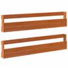 vidaXL Estantes zapatos pared 2 uds madera pino marr&oacute;n 110x8,5x23,5 cm