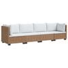 vidaXL 4 uds. Conjunto de Lounge de Ratan con Cojines GENDT Natural