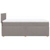 vidaXL Cama box spring con colch&oacute;n tela gris taupe 90x190 cm