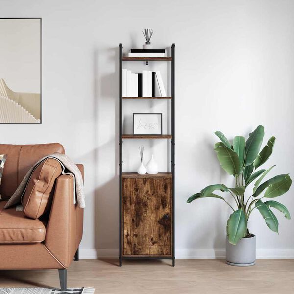 vidaXL Estanter&iacute;a para libros Roble ahumado 40 x 24 x 161 cm