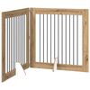 vidaXL Puerta para perros plegable con soportes 2 pcs Roble artisan