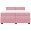 vidaXL Cama box spring con colch&oacute;n terciopelo rosa 200x200 cm