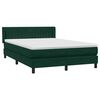 vidaXL Cama box spring con colch&oacute;n terciopelo verde oscuro 160x220 cm