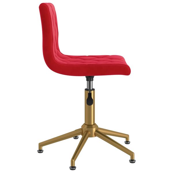 vidaXL Sillas de comedor giratorias 4 uds terciopelo rojo vino tinto