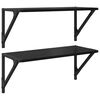 vidaXL Estanter&iacute;as de pared 2 uds. Roble Negro 60 x 25 x 25,5 cm