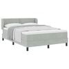 vidaXL Cama tipo Box Spring Gris claro 140 x 190 cm Terciopelo