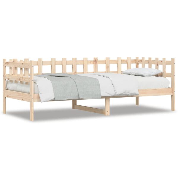 vidaXL Sof&aacute; cama sin colch&oacute;n madera maciza de pino 80x200 cm