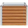 vidaXL Arriate elevado Marr&oacute;n Claro 98 x 50 x 36 cm Acero Galvanizado