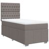 vidaXL Cama box spring con colch&oacute;n tela gris taupe 100x200 cm