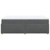vidaXL Cama box spring con colch&oacute;n tela gris oscuro 120x200 cm