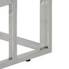 vidaXL Mesa consola acero inoxidable plateado y madera maciza acacia
