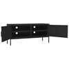 vidaXL Mueble para TV de acero negro 105x35x50 cm
