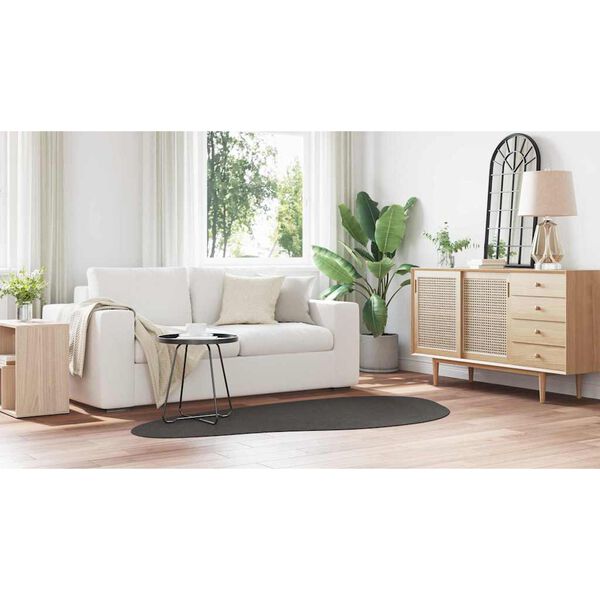 vidaXL Alfombra HUARTE Antracita 100 x 200 cm Poliéster