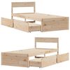 vidaXL Estructura de cama sin colchón madera maciza pino 75x190 cm
