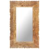vidaXL Espejo de madera maciza de mango 80x50 cm