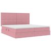 vidaXL Cama con almacenamiento y colch&oacute;n Rosa 200 x 200 cm Terciopelo