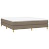 vidaXL Estructura de cama con somier tela gris taupe 180x200 cm